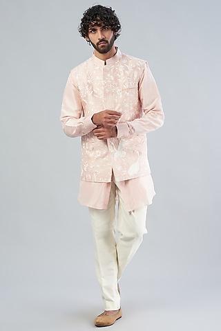 primerose pink silk bundi jacket