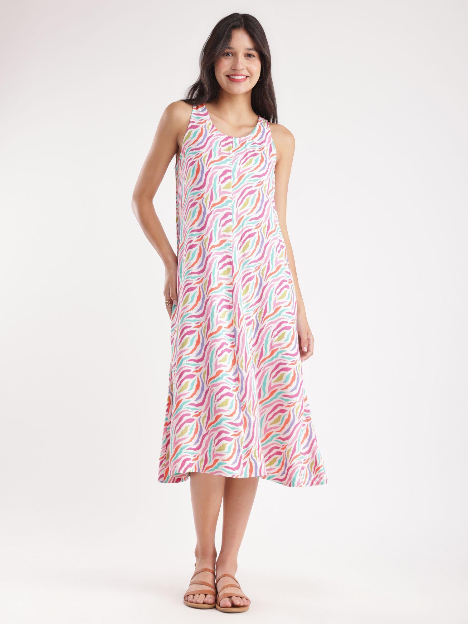 print midi dress - multicolor