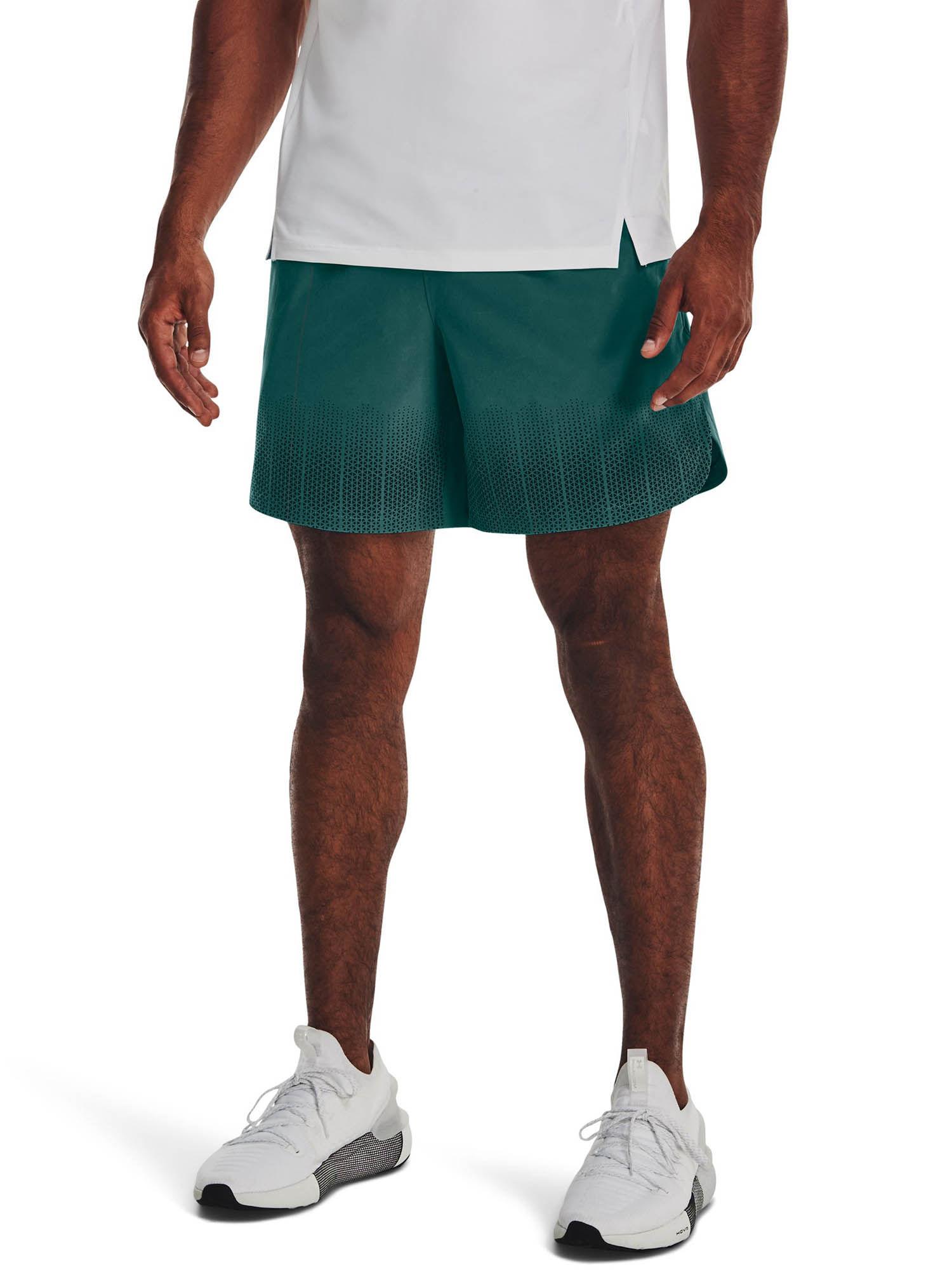 print peak woven shorts-green