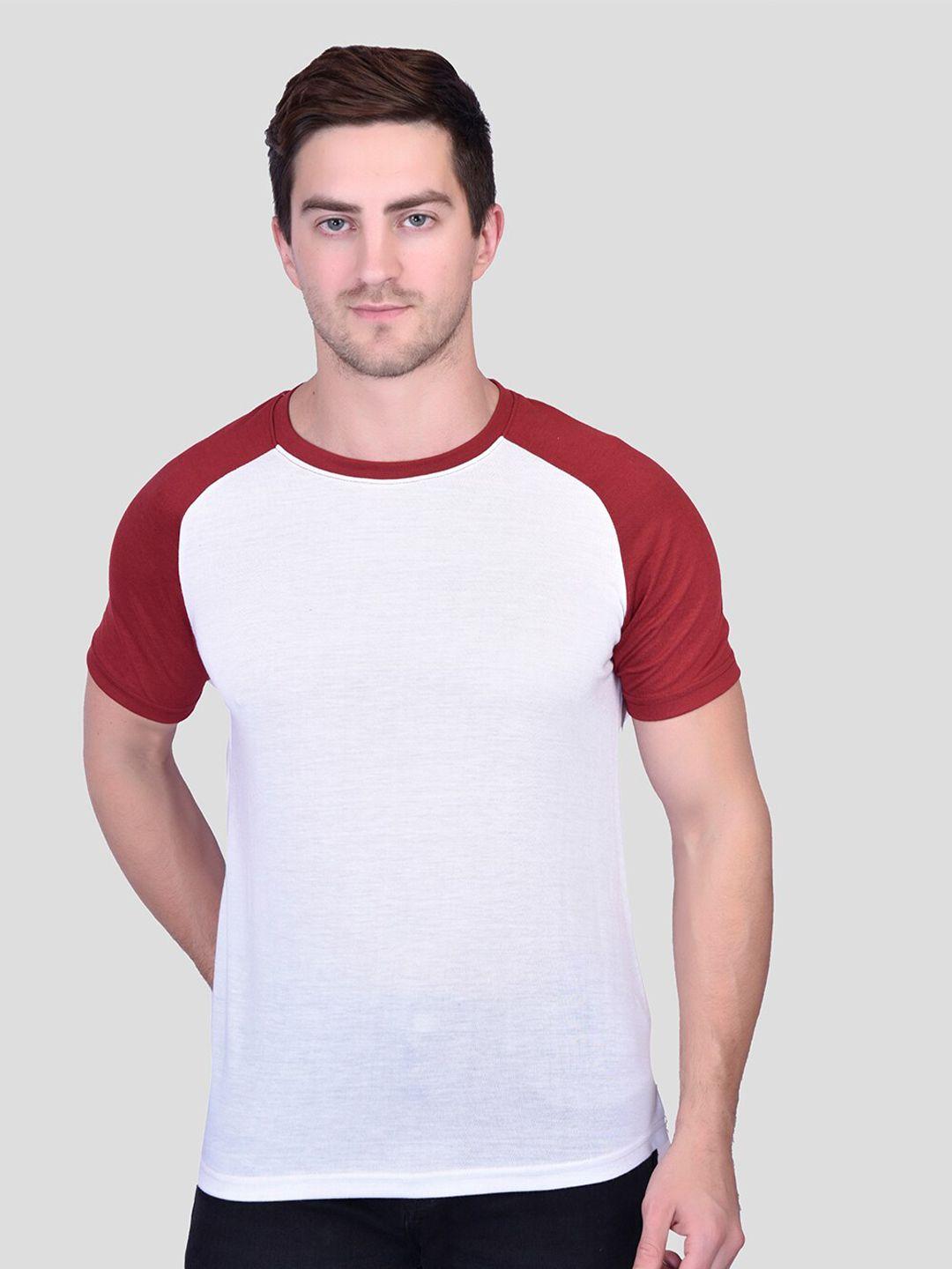 printcultr colourblocked raglan sleeves cotton t-shirt