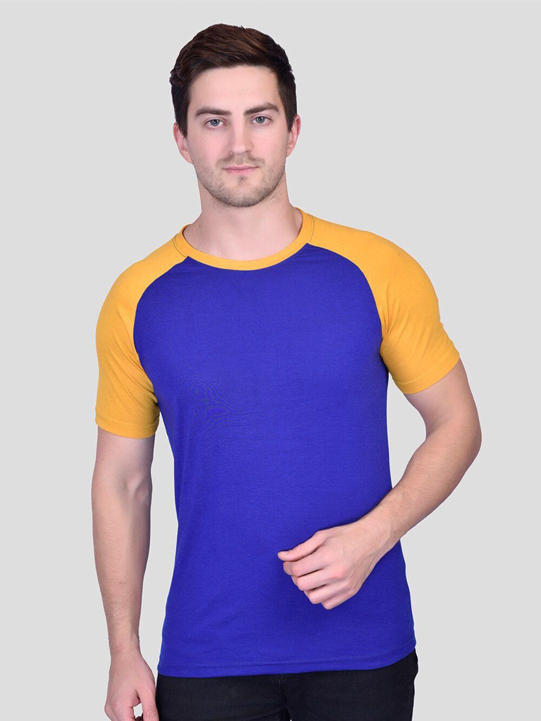 printcultr colourblocked raglan sleeves cotton t-shirt