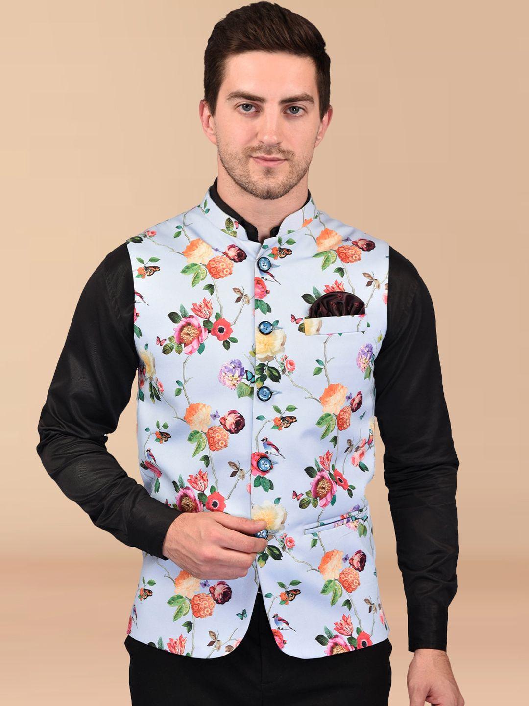 printcultr floral printed nehru jackets