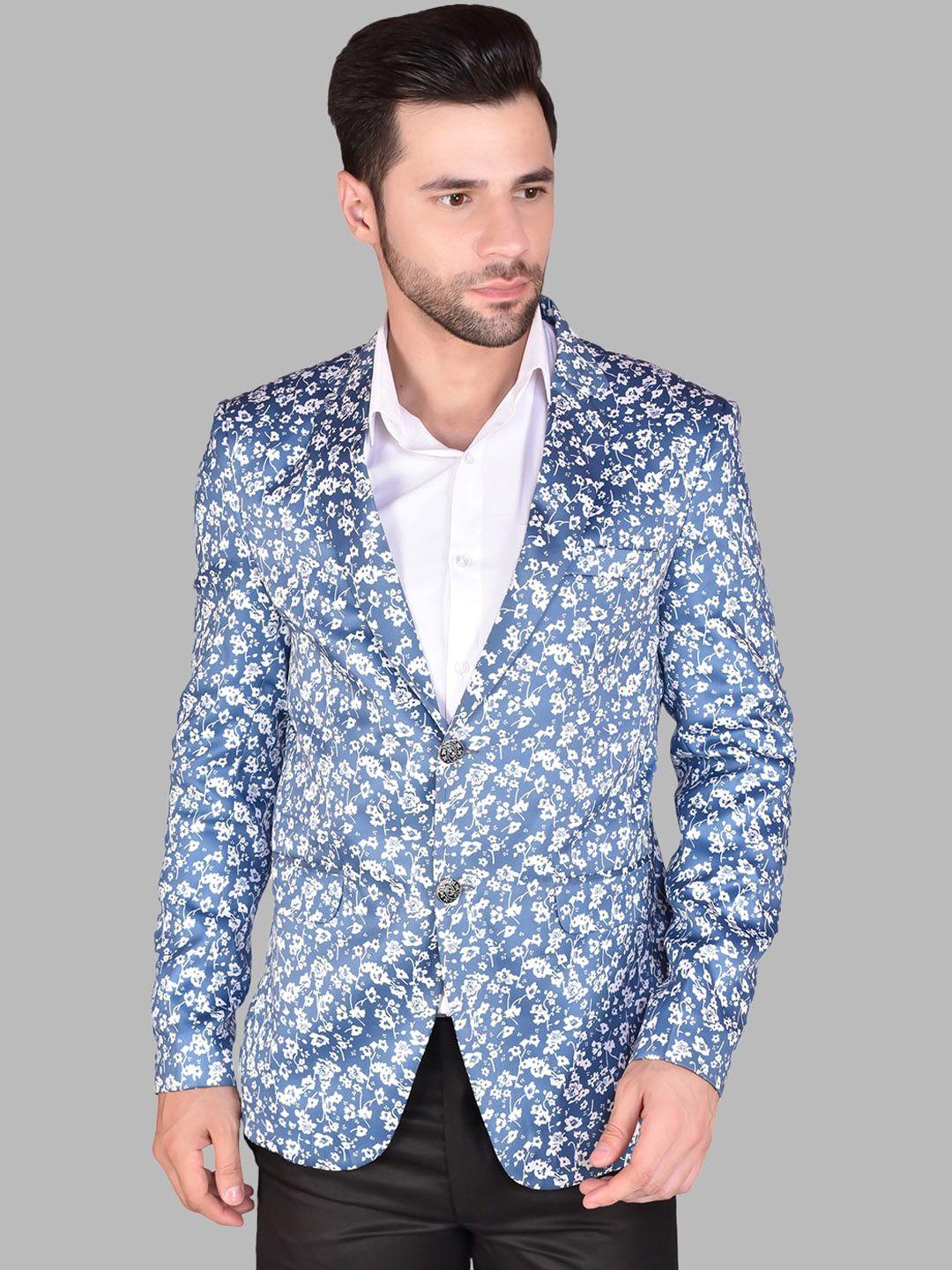 printcultr floral printed notched lapel collar single-breasted blazers