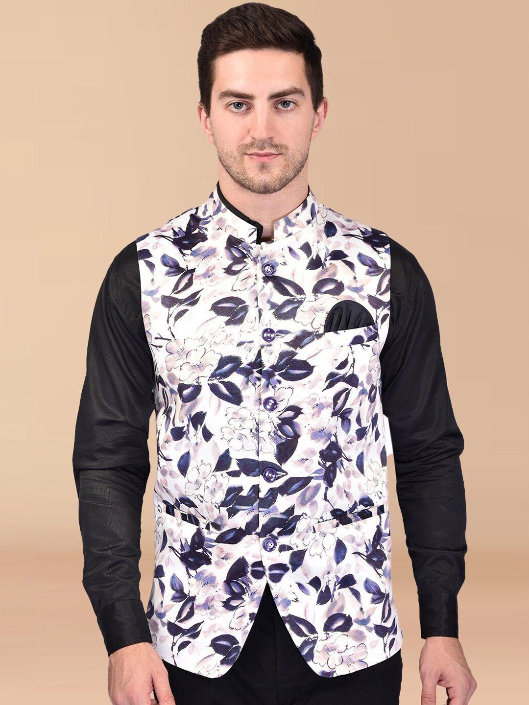 printcultr floral printed woven nehru jackets