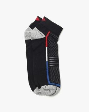 printed ankle-length socks