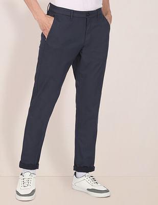 printed austin trim fit casual trousers