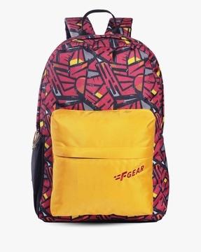 printed backpack with adjustable strap