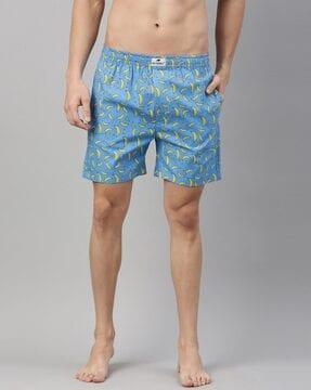 printed boxer with elasticated waist