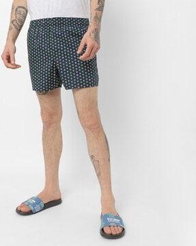 printed boxers with elasticated waist