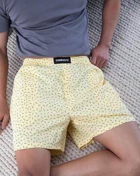 printed boxers with elasticated waistband