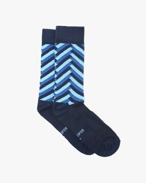printed calf-length socks