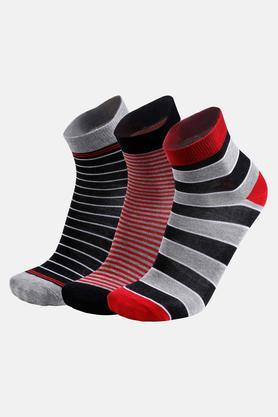 printed cotton blend mens casual wear ankle socks - multi