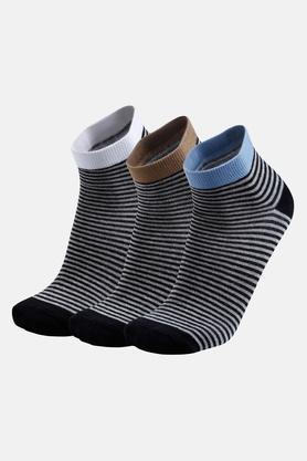 printed cotton blend mens casual wear ankle socks - multi