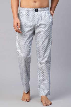 printed cotton men's pyjamas - grey