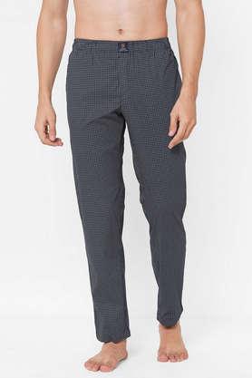 printed cotton men's pyjamas - navy