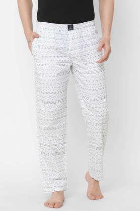 printed cotton men's pyjamas - white