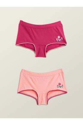 printed-cotton-regular-fit-girls-shorts---pink