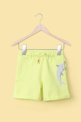 printed-cotton-regular-fit-infant-boy's-shorts---lime-green