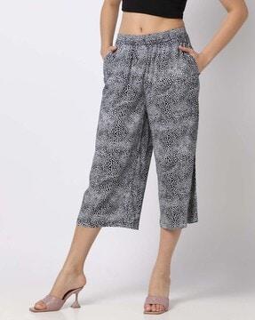 printed culottes with insert pockets