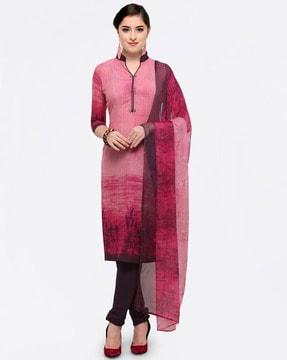 printed leon crepe casual churidar geometric dress material