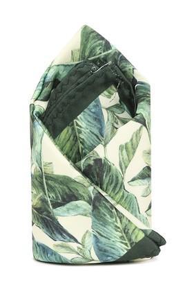 printed microfiber mens party wear pocket square - green