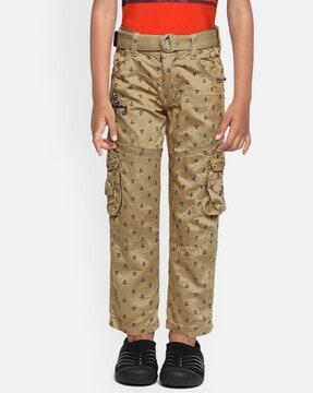 printed mid rise cargo pant