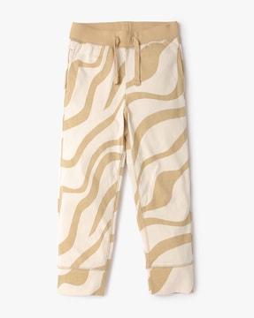 printed mid-rise joggers