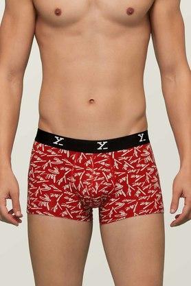 printed modal men's trunks - red