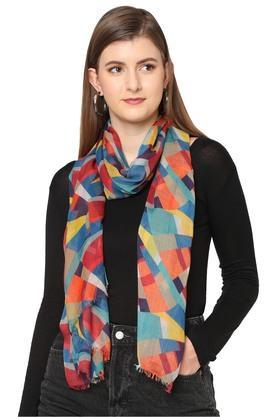 printed modal regular fit womens casual scarf - multi