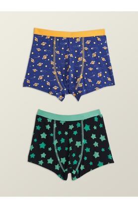 printed modal relaxed fit boys trunks - multi