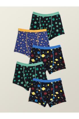 printed modal relaxed fit boys trunks - multi