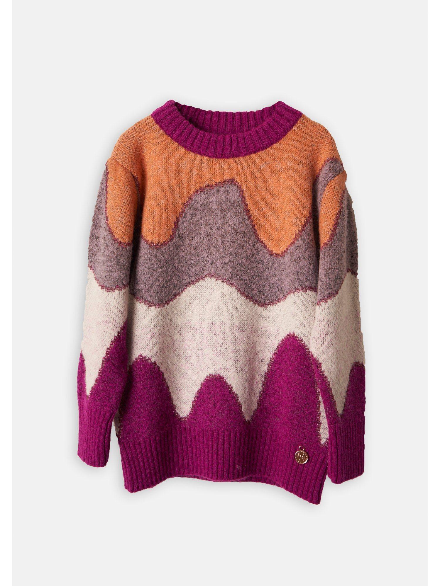 printed multi colored sweater