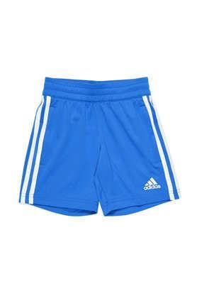 printed polyester regular fit boys shorts - blue
