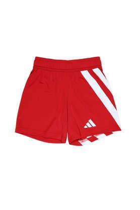 printed polyester regular fit boys shorts - dark_red