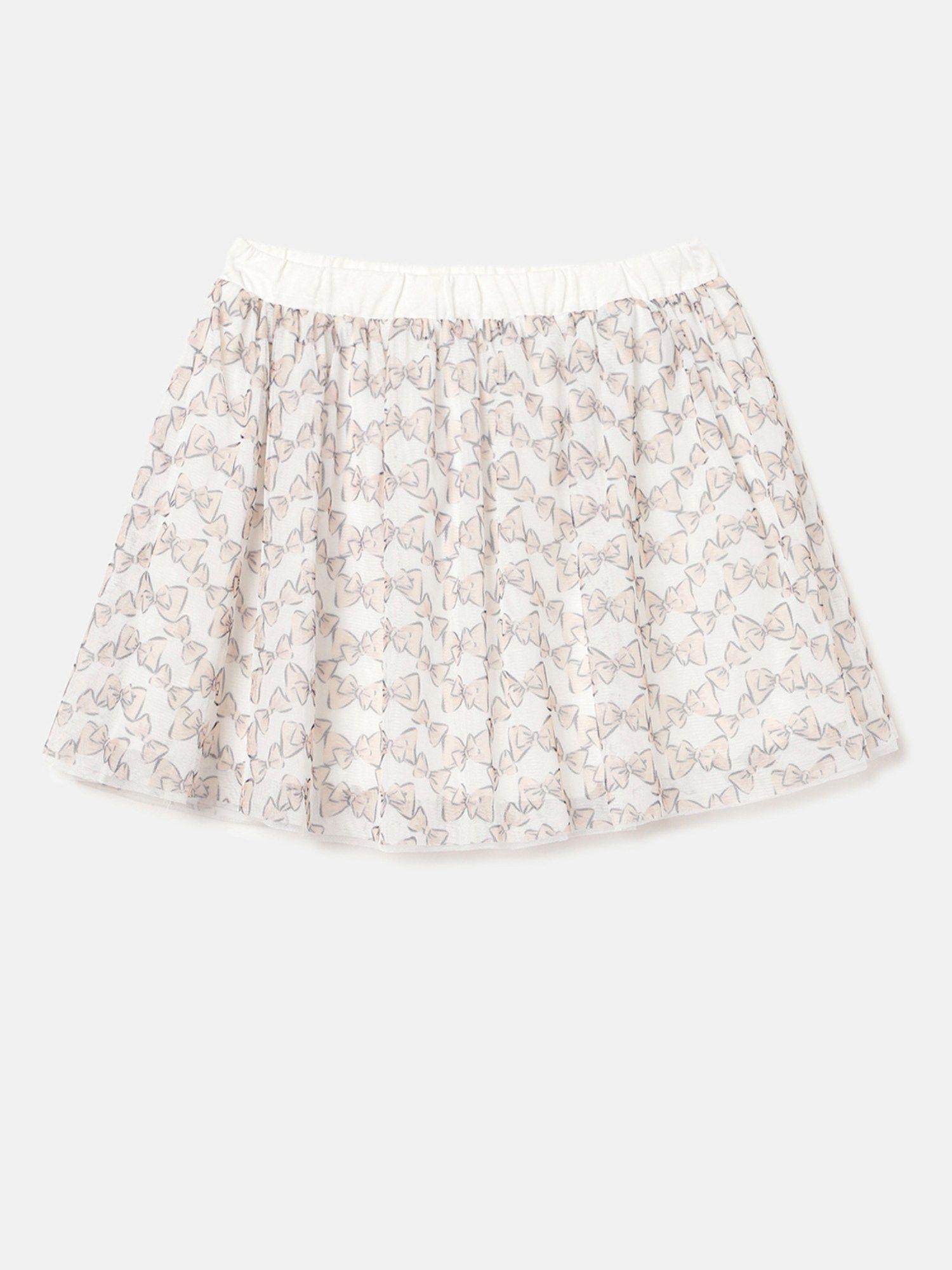 printed regular fit skirt
