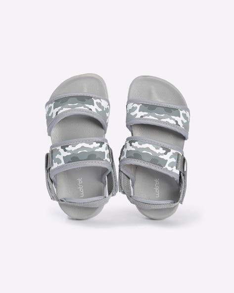 printed sandals with velcro fastening