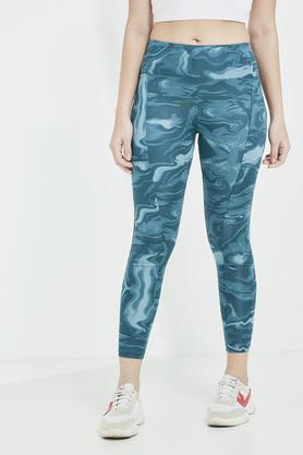 printed-skinny-fit-polyester-stretch-women's-active-wear-track-pants---blue