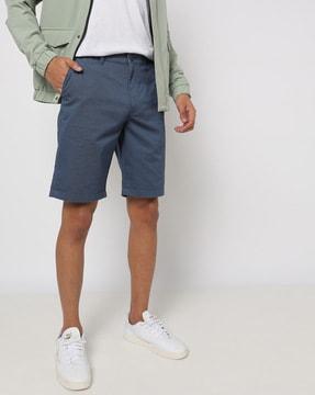 printed slim fit city shorts