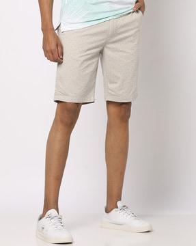 printed slim fit shorts