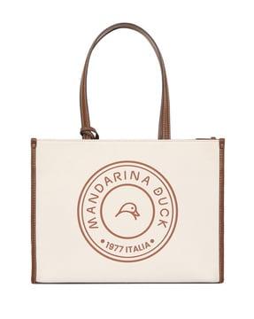printed tote bag with pouch