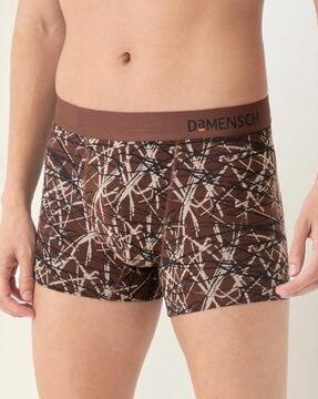 printed trunks with elasticated waist