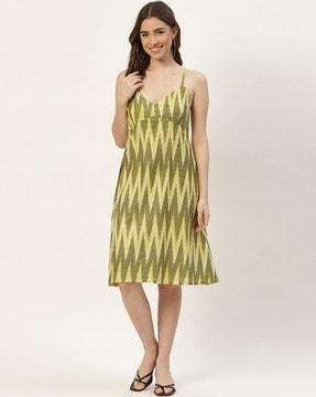printed a-line dress