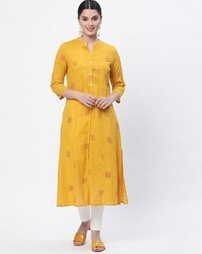 printed a-line kurta