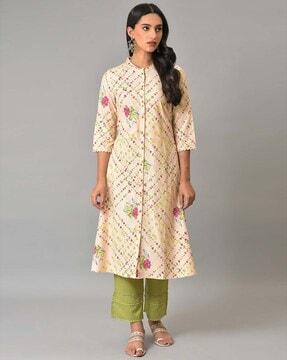 printed a-line kurta