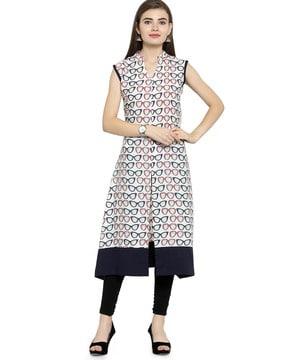 printed a-line kurta