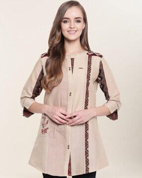 printed a-line kurti