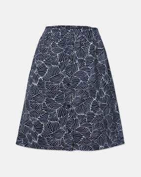 printed a-line skirt