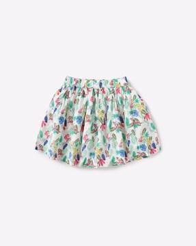 printed a-line skirt