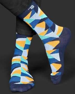 printed above calf socks