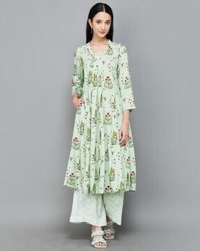 printed anarkali kurta set